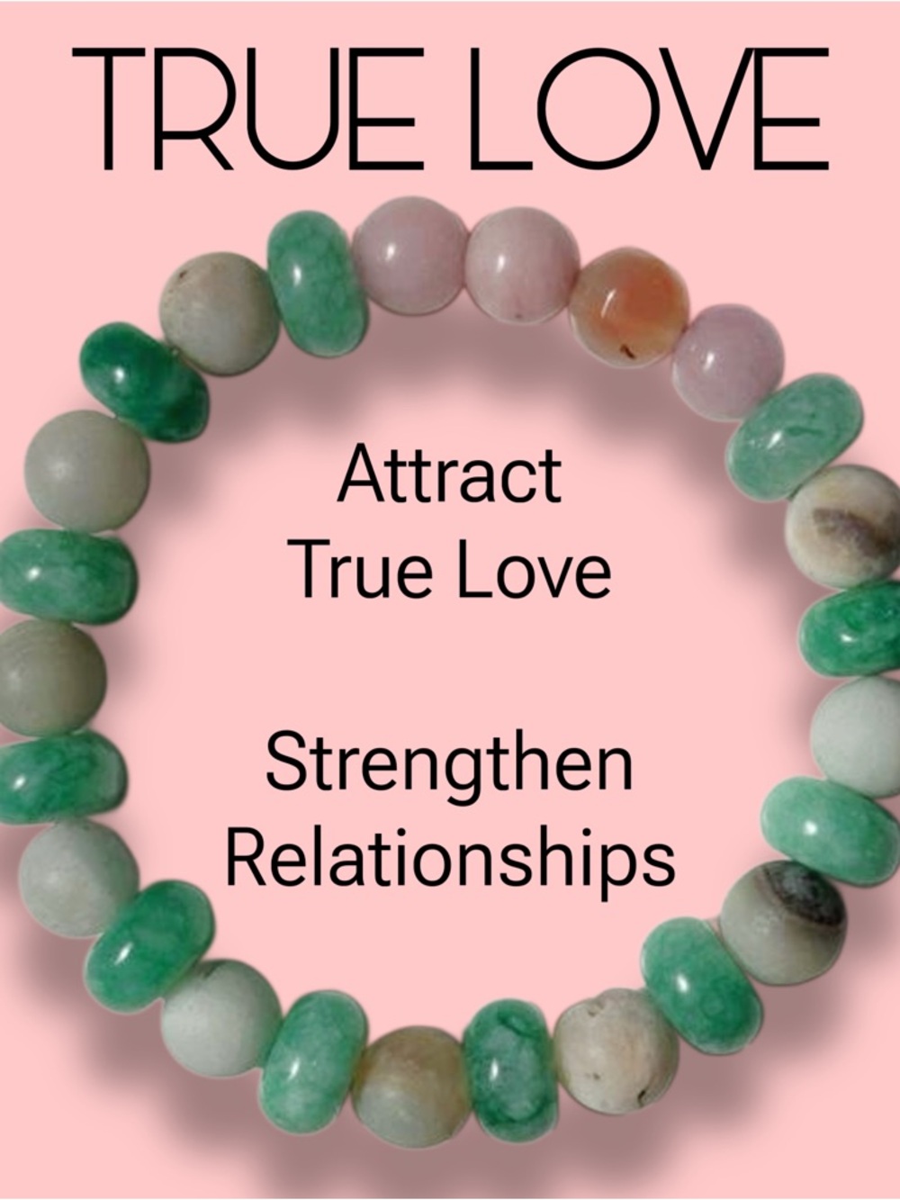 Crystal Bracelet For Love | Rose Quartz, Blue Jade and Amazonite Spiritual